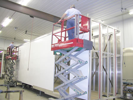 View of Top Extrusion Installation
