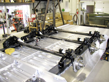 View of Axle Installation